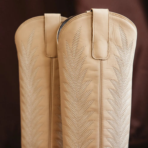 Lane Jentry Knee High Boot - Pale Ivory