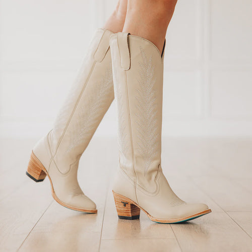 Lane Jentry Knee High Boot - Pale Ivory