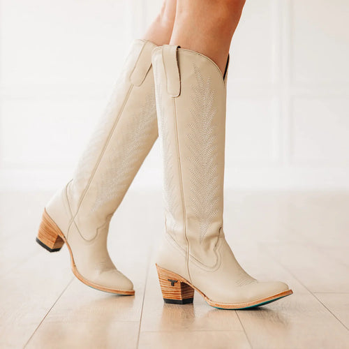 Lane Jentry Knee High Boot - Pale Ivory