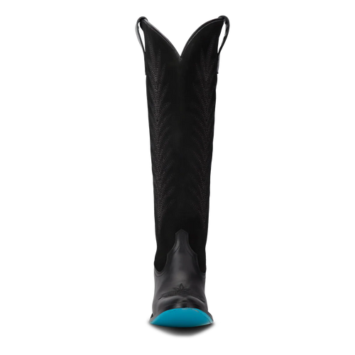 Lane Jentry Knee High Boot - Jet Black & Soft Black Suede