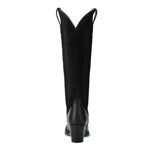 Lane Jentry Knee High Boot - Jet Black & Soft Black Suede