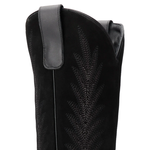 Lane Jentry Knee High Boot - Jet Black & Soft Black Suede