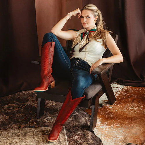 Lane Jentry Knee High Boot — Smoldering Ruby