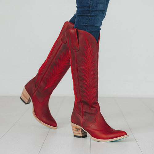 Lane Jentry Knee High Boot — Smoldering Ruby