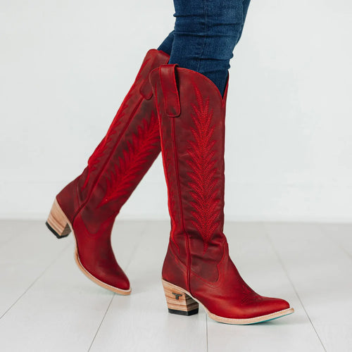 Lane Jentry Knee High Boot — Smoldering Ruby