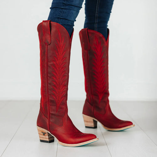 Lane Jentry Knee High Boot — Smoldering Ruby