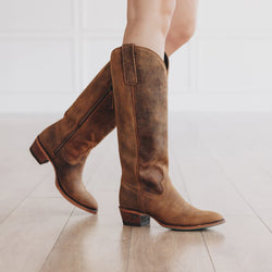 LANE PLAIN JANE BOOTIE BURNT CARAMEL