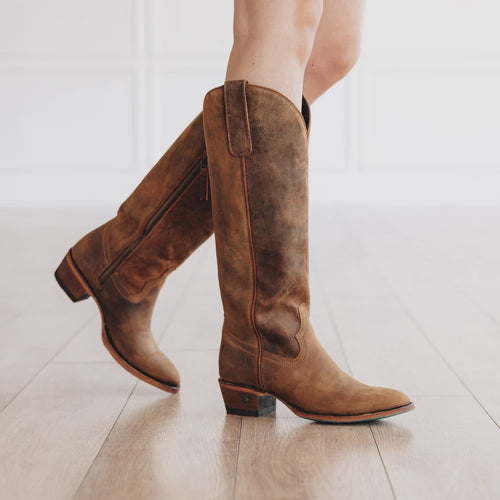 LANE PLAIN JANE BOOTIE BURNT CARAMEL