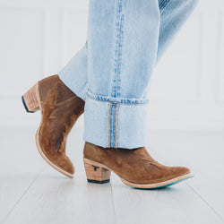 Lane Western Chelsea Bootie Toffee Suede