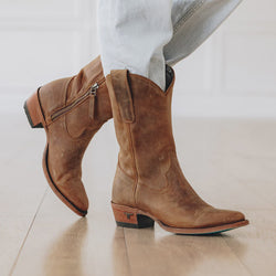 Lane Plain Jane Midi Boot Burnt Caramel