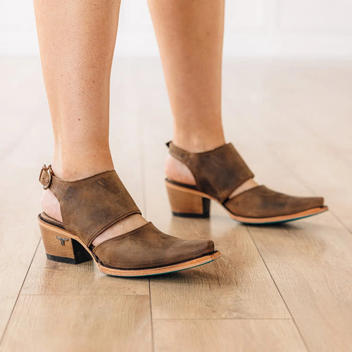 Lane Plain Jane Slingback Mule — Burnt Caramel