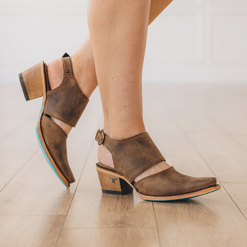 Lane Plain Jane Slingback Mule — Burnt Caramel