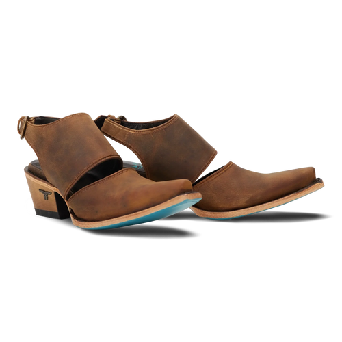 Lane Plain Jane Slingback Mule — Burnt Caramel