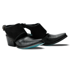 Lane Plain Jane Slingback Mule — Soft Black Suede