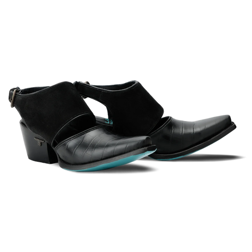 Lane Plain Jane Slingback Mule — Soft Black Suede