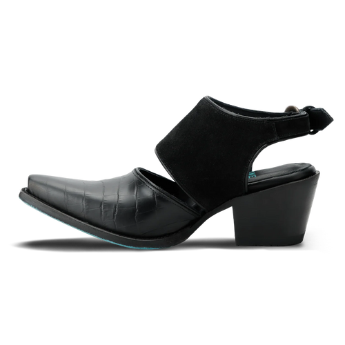 Lane Plain Jane Slingback Mule — Soft Black Suede