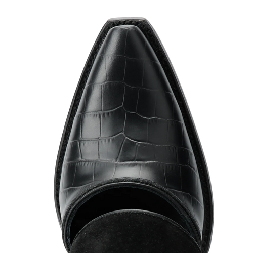 Lane Plain Jane Slingback Mule — Soft Black Suede
