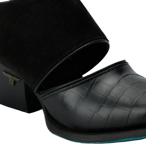 Lane Plain Jane Slingback Mule — Soft Black Suede