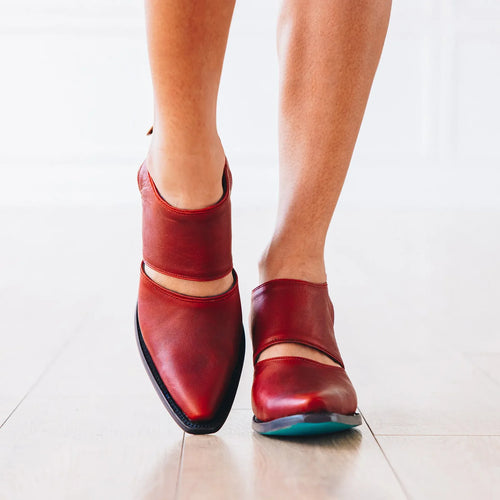 Lane Plain Jane Slingback Mule — Smoldering Ruby