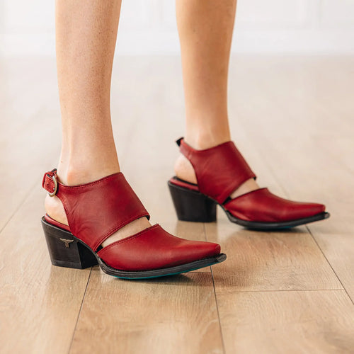 Lane Plain Jane Slingback Mule — Smoldering Ruby
