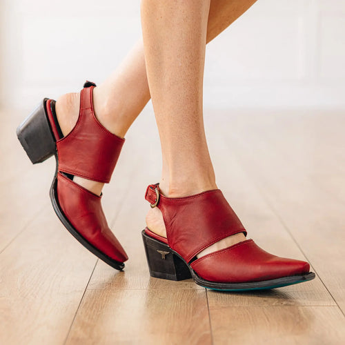 Lane Plain Jane Slingback Mule — Smoldering Ruby