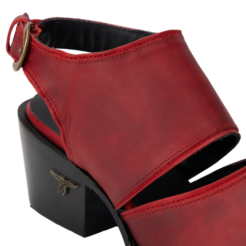 Lane Plain Jane Slingback Mule — Smoldering Ruby