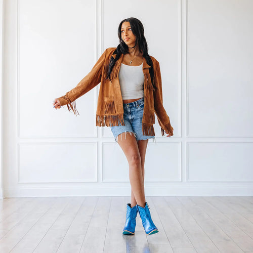 Lane Smokeshow Bootie — Cobalt Metallic