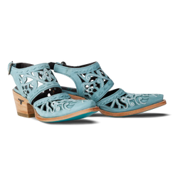Lane Robin Cut Out Slingback Mule — Powder Blue
