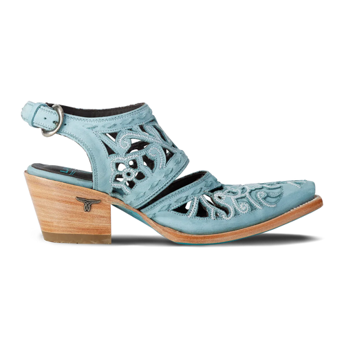 Lane Robin Cut Out Slingback Mule — Powder Blue