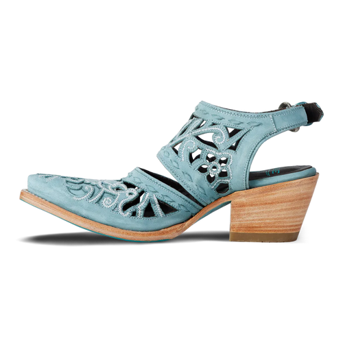 Lane Robin Cut Out Slingback Mule — Powder Blue