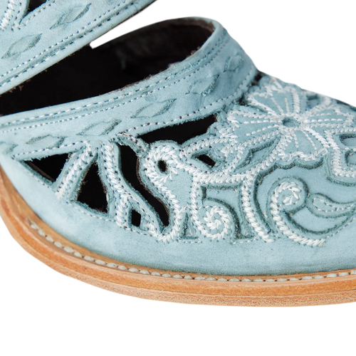 Lane Robin Cut Out Slingback Mule — Powder Blue