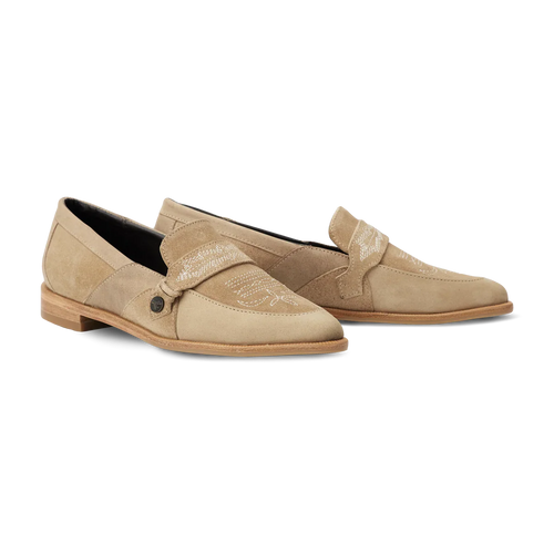 Lane Martingale Loafer — Latte Suede