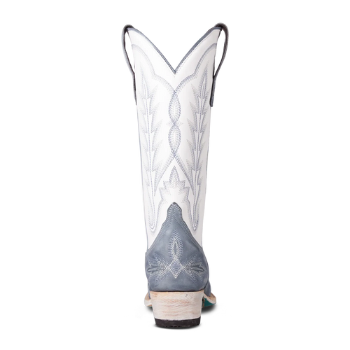 Lane Lexington Boot - Washed Denim/Matte White