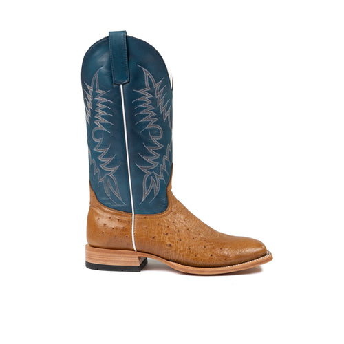 Horse Power Antique Saddle Smooth Ostrich Western Boot