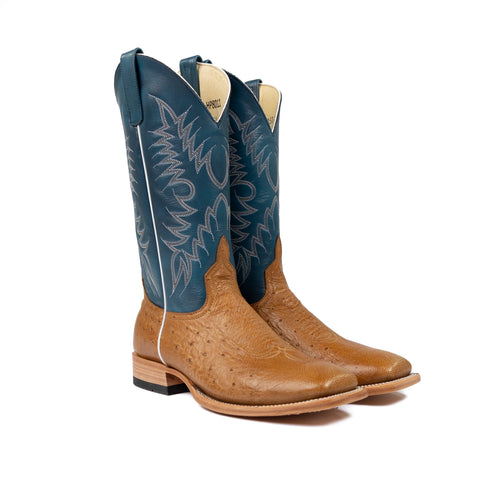 Horse Power Antique Saddle Smooth Ostrich Western Boot