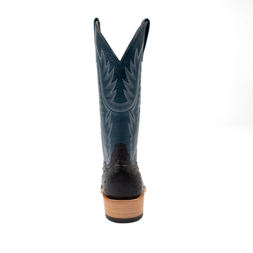 Horse Power Black Full Quill Ostrich Western Boot