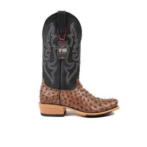 Horse Power Kango Tobacco Full Quill Ostrich Western Boot