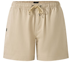 Pilbara men's cotton stretch walk shorts in Beige, front view