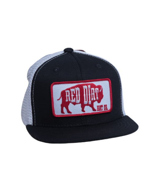 Red Dirt Hat Co Red Original youth cap – black and white