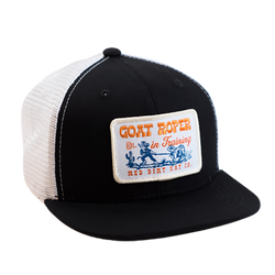 Red Dirt Hat Co Goat Roper youth cap – black and white
