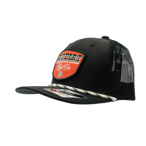 Red Dirt Hat Co Turquoise Diamond youth cap – black