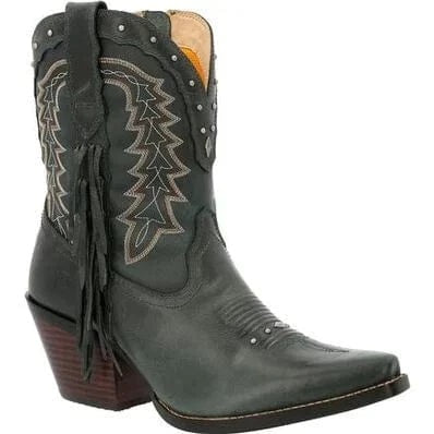 Durango Vintage Teal Fringe Western Bootie